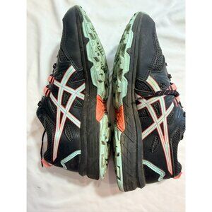Asics Gel-Venture 8 Womens Running Shoes Size 6.5 Black/Coral Trail Wide Fit